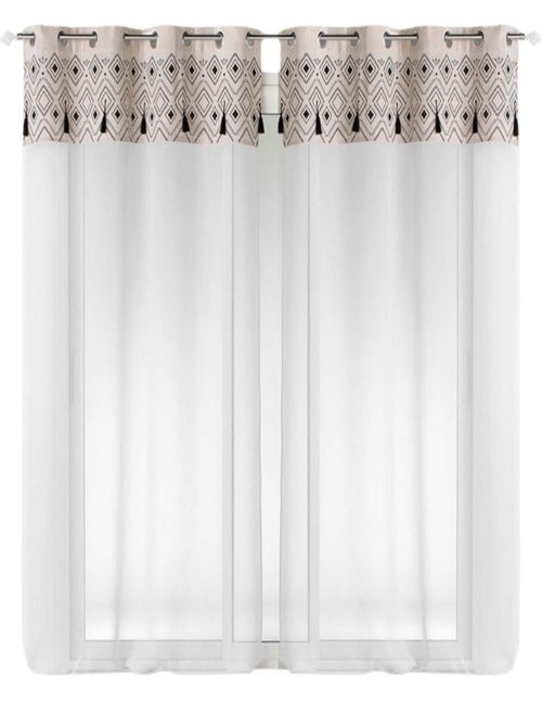Douceur d'Intérieur - Lot de 2 voilages Nalika Top - Kiabi