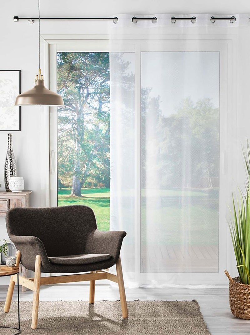 Douceur d'Intérieur - Lot de 2 voilages Perlina Blanc - Kiabi