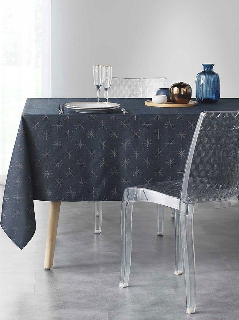 Douceur d'Intérieur - Nappe rectangulaire Etoiles Bleu marine - Kiabi