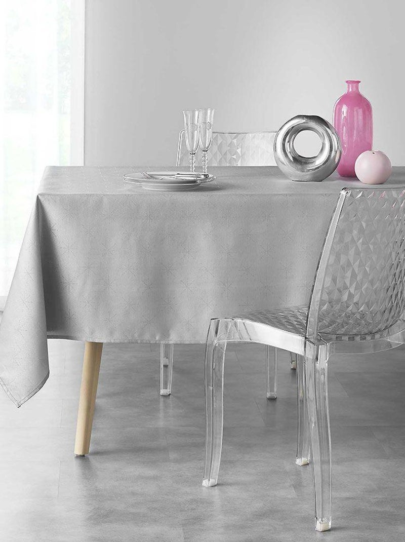 Douceur d'Intérieur - Nappe rectangulaire Etoiles Gris - Kiabi