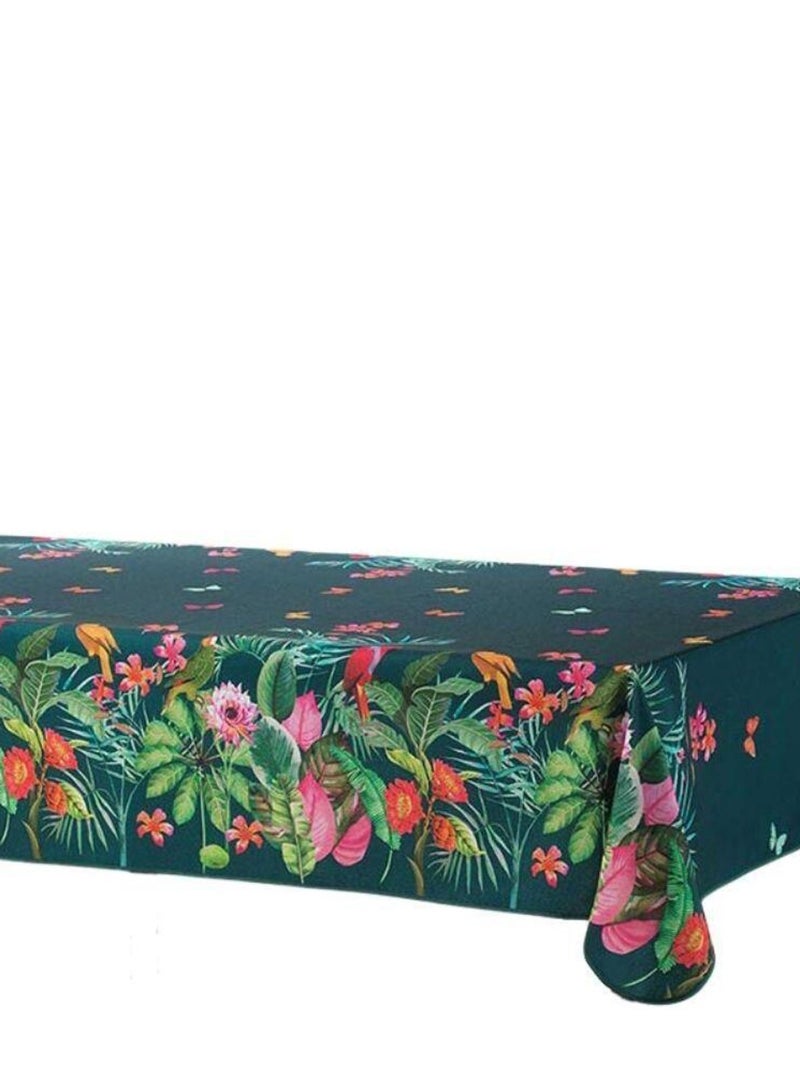 Douceur d'Intérieur - Nappe rectangulaire Tropical Vintage Multicolore - Kiabi