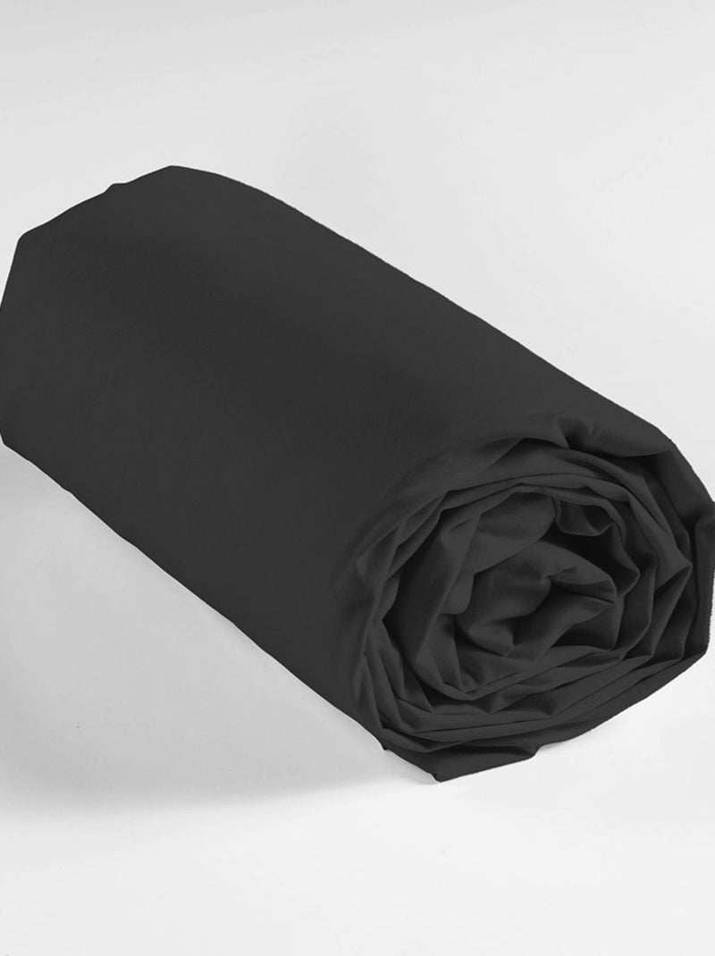 Douceur d'Intérieur - Pack 4 pièces Stormi - Parure de lit avec 2 draps housse Noir Noir - Kiabi