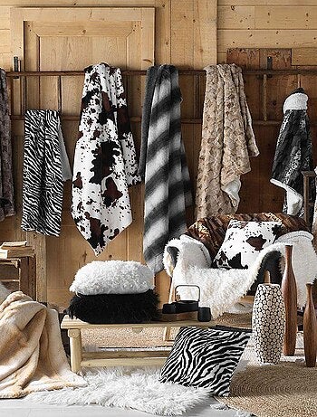 Douceur d'Intérieur - Plaid Grizzly - Gris