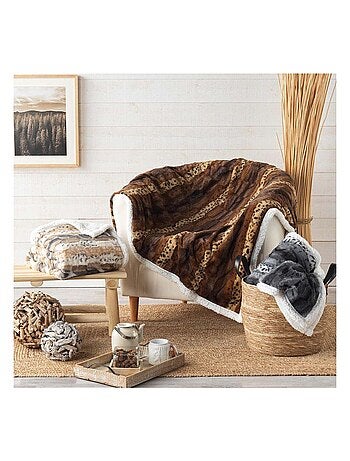 Douceur d'Intérieur - Plaid Grizzly - Gris