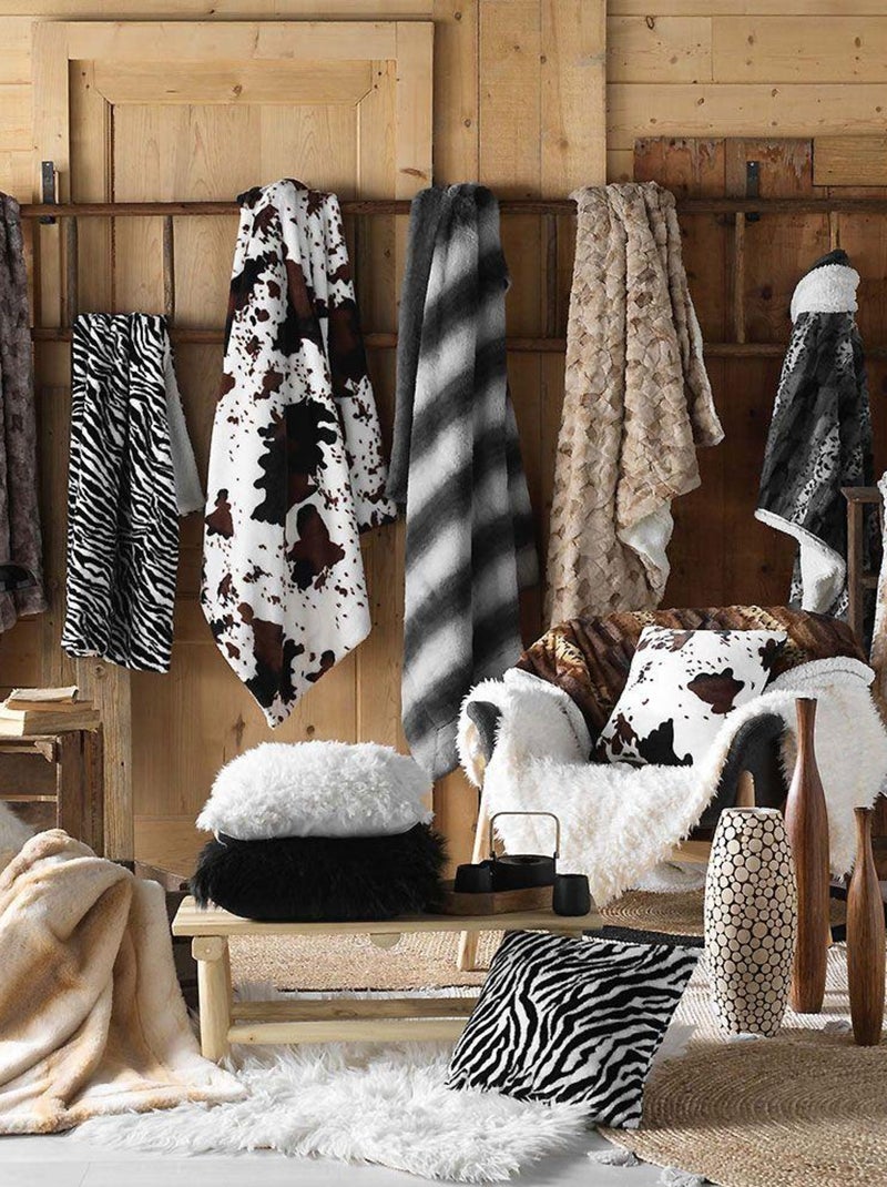 Douceur d'Intérieur - Plaid Grizzly - Gris Gris - Kiabi