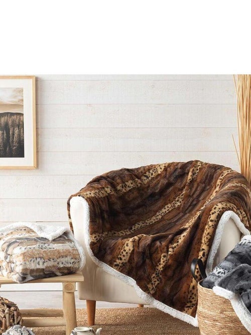 Douceur d'Intérieur - Plaid Grizzly - Gris - Kiabi Douceur d'Intérieur - Plaid Grizzly - Gris - Kiabi