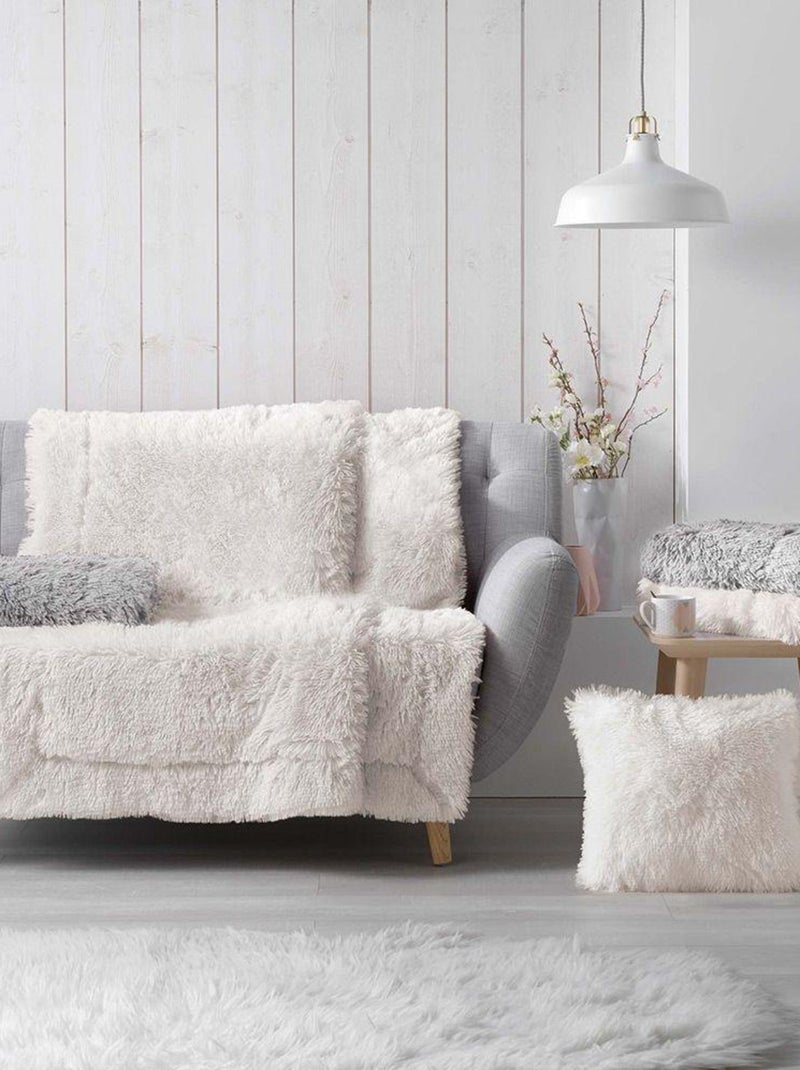 Douceur d'Intérieur - Plaid Marilou Beige clair - Kiabi