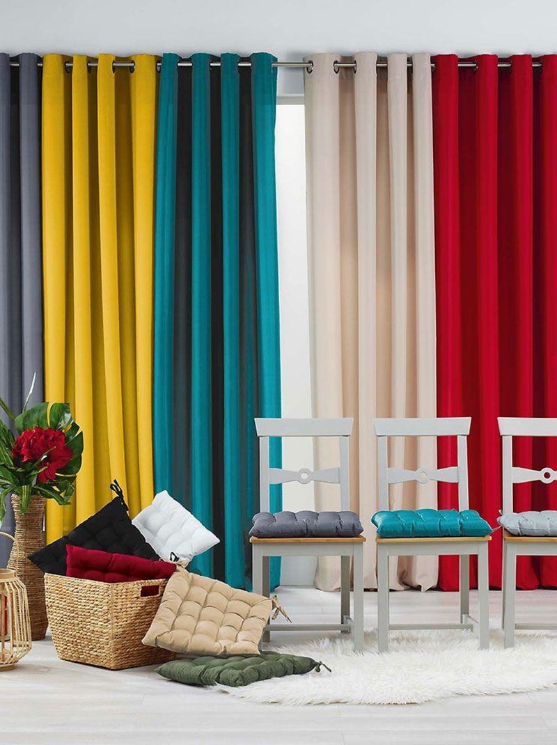 Douceur d'Intérieur - Rideau Essentiel Gris foncé - Kiabi