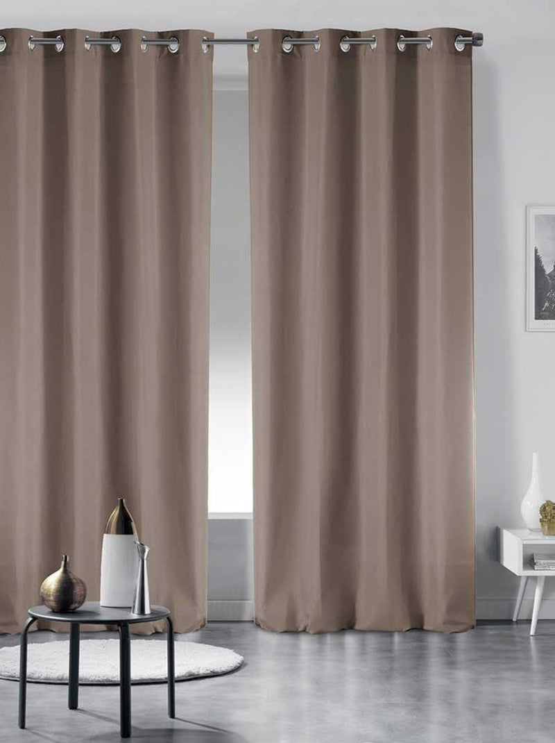 Douceur d'Intérieur - Rideau Essentiel Taupe - Kiabi