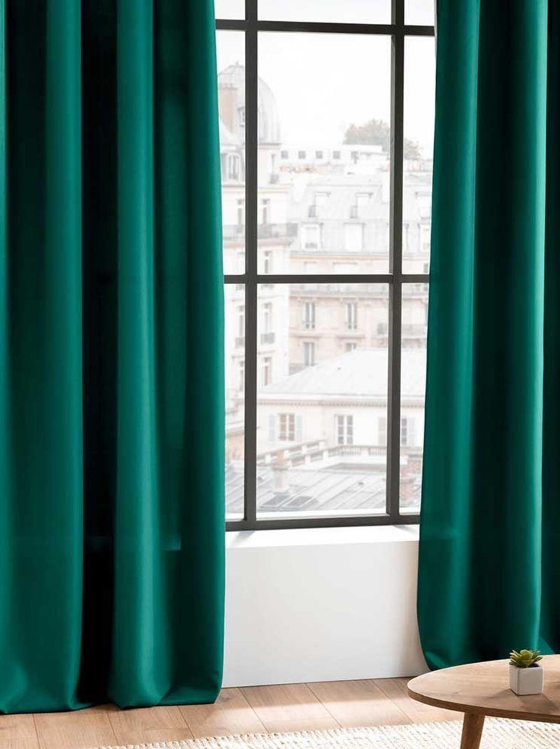 Douceur d'Intérieur - Rideau Essentiel Vert émeraude - Kiabi
