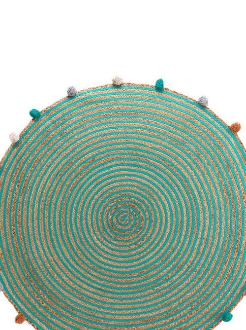 Douceur d'Intérieur - Tapis Baloo - tapis rond à pompons - Kiabi