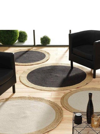 Douceur d'Intérieur - Tapis Mario - tapis rond fils métallisés bicolore