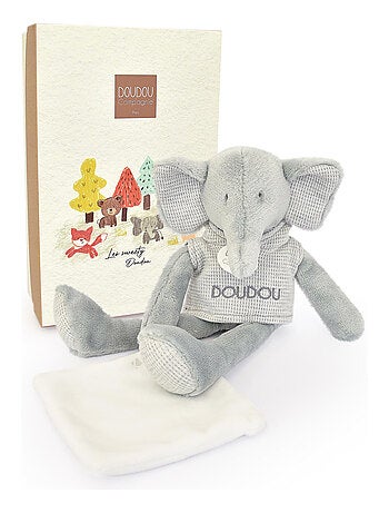 Doudou 25 cm polyester collection SWEETY DOUDOU Eléphant