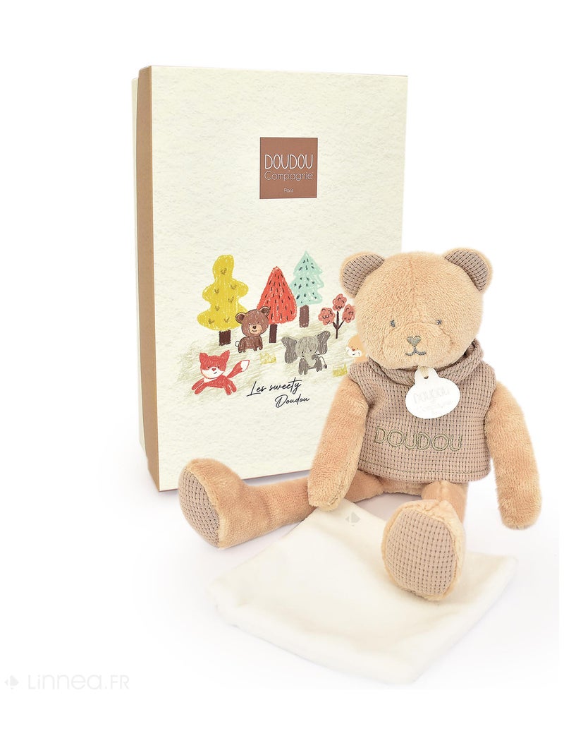 Doudou 25 cm polyester collection SWEETY DOUDOU Ours Blanc - Kiabi