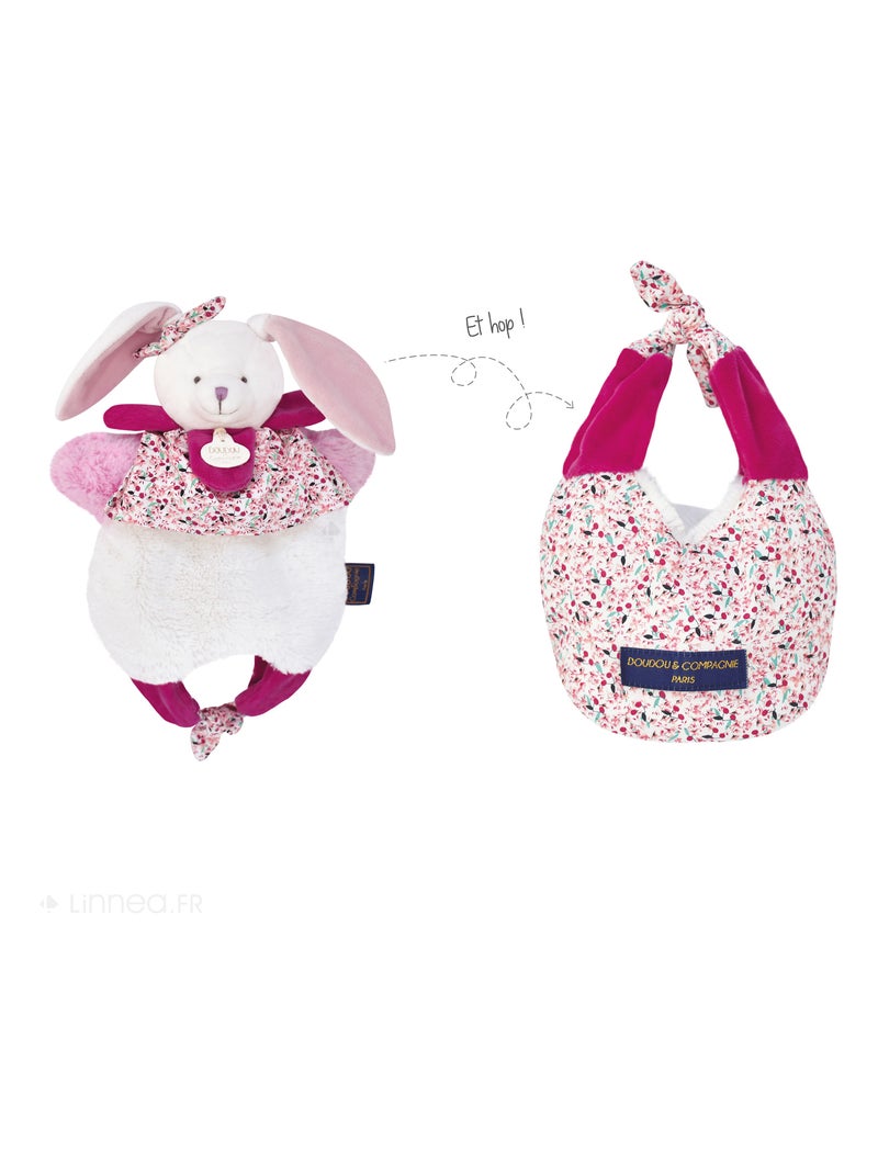Doudou amusette polyester collection LES PETITS FUTÉS Lapin Multicolore - Kiabi