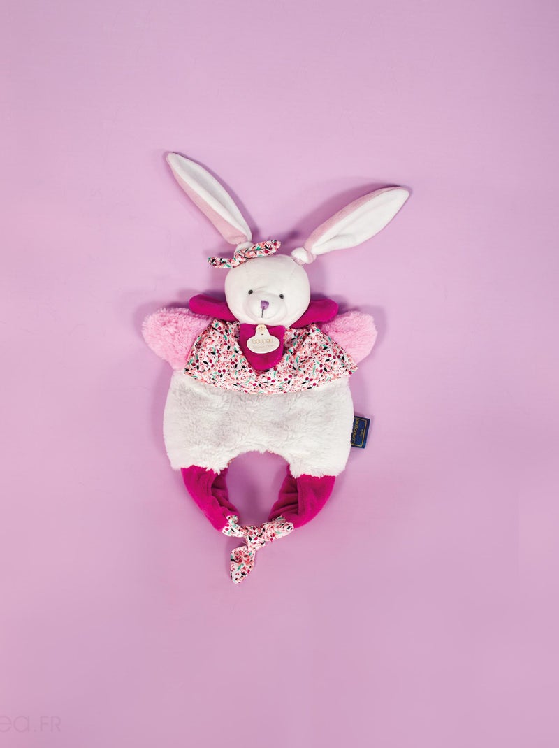 Doudou amusette polyester collection LES PETITS FUTÉS Lapin Multicolore - Kiabi