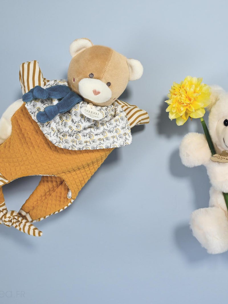 Doudou amusette polyester collection LES PETITS FUTÉS Ours Multicolore - Kiabi