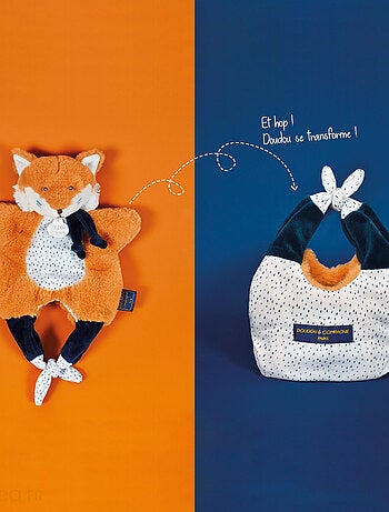 Doudou amusette polyester collection LES PETITS FUTÉS Renard