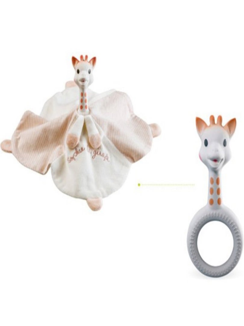 Doudou + anneau de dentition Caoutchou'doux Sophie la girafe So'pure - N/A  - Kiabi - 29.45€