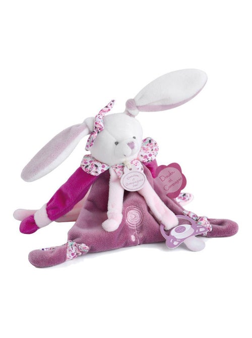 Doudou attache-sucette Cerise le lapin - Kiabi
