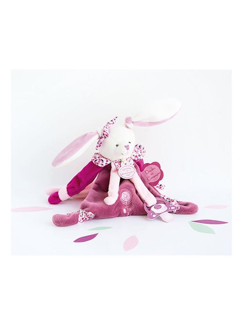 Doudou attache-sucette Cerise le lapin - Kiabi