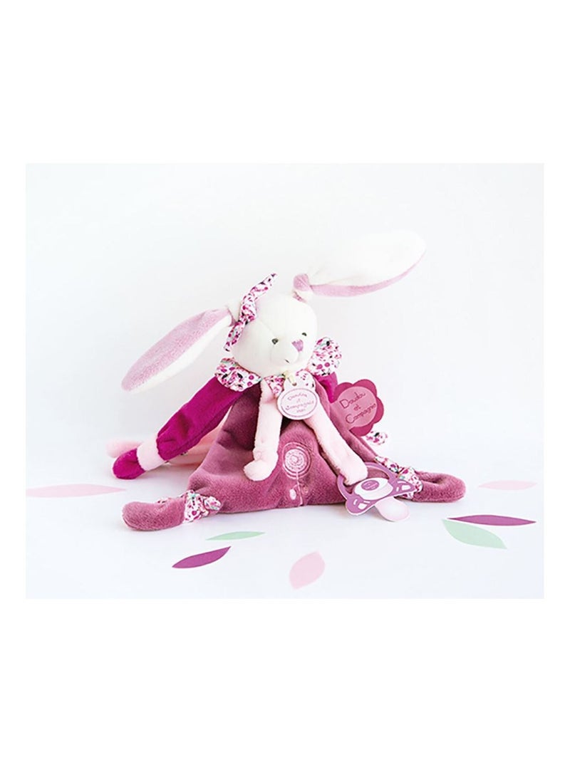 Doudou attache-sucette Cerise le lapin Rose - Kiabi