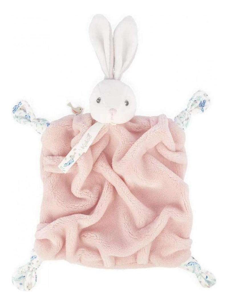 Doudou attache sucette doudou plat Plume lapinou rose poudrée (20 cm) Rose - Kiabi