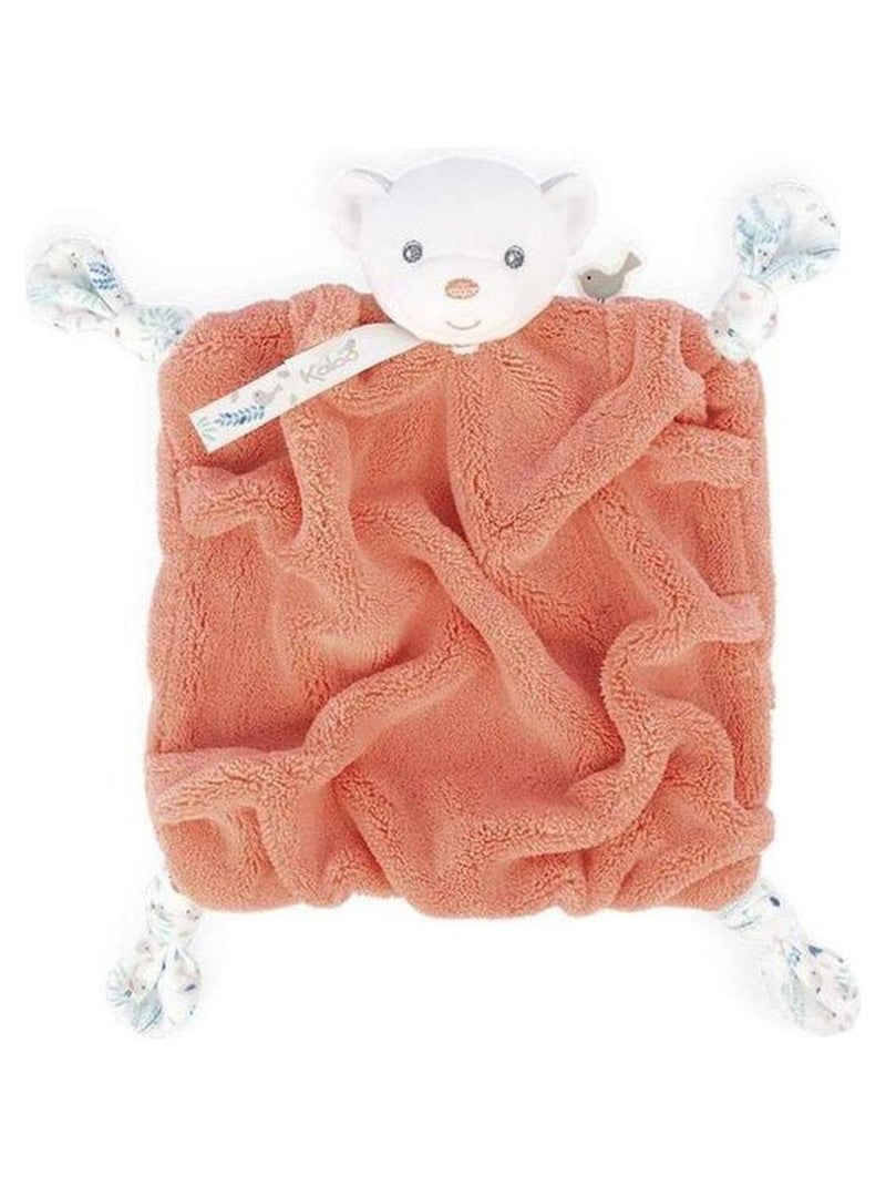 Doudou Attache Sucette Doudou Plat Plume Ourson Corail (20 Cm) Orange - Kiabi