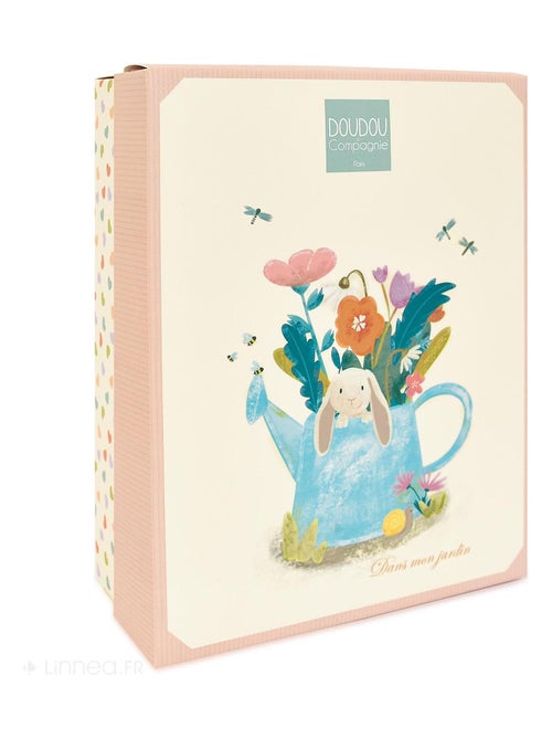 Doudou attache-sucette lapin Ciboulette polyester collection DANS MON JARDIN - Kiabi