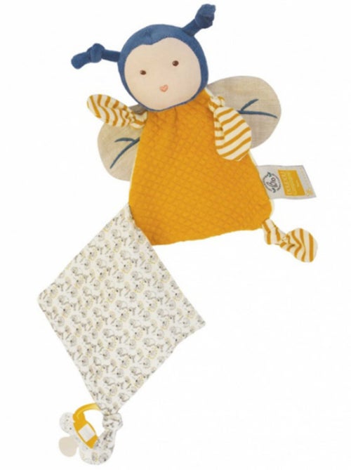 Doudou attache sucette Pollen l'abeille bio - Kiabi
