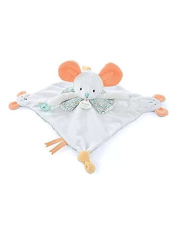 Doudou avec marionnette a doigts souris