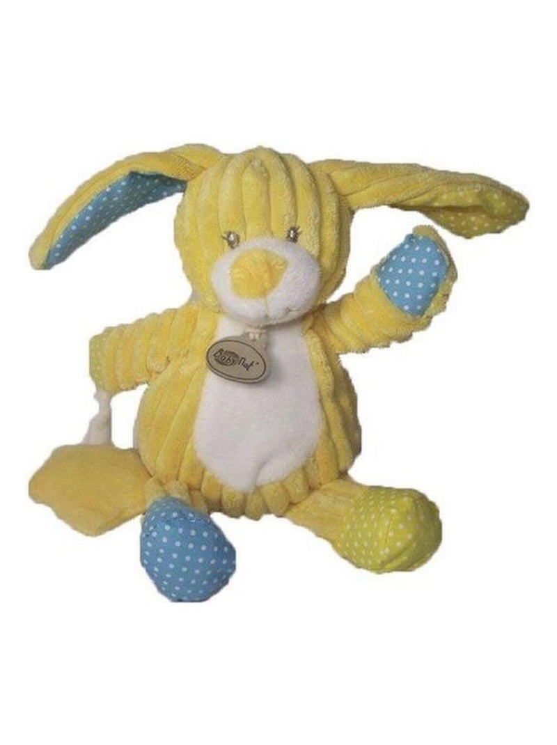 doudou Babynat Lapin Blanc et rose  BN782 Les Calins Plat Blanc - Kiabi