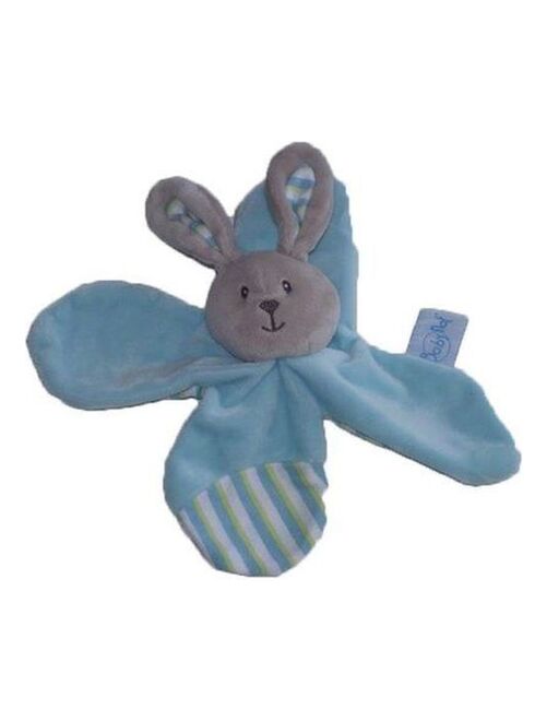 Doudou Doudou et Compagnie lapin bleu Plat - 20 cm Meli melo - Bleu - Kiabi  - 20.34€