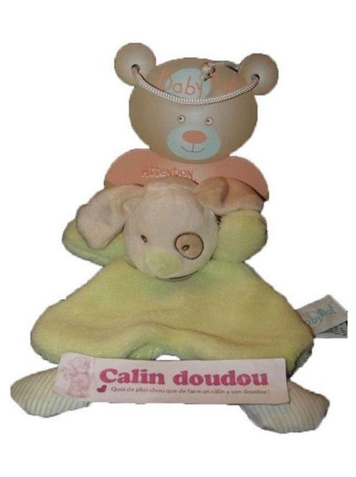 doudou Babynat Ours Jaune BN597 P'tits fruit Plat - Kiabi