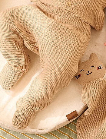 Doudou bébé en tricot Hello Baby
