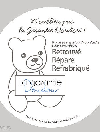 Doudou boîte à musique lapin 17 cm collection LAPIN CERISE rose