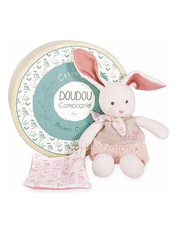 Doudou botanic bio - lapin mm avec doudou rose - Kiabi