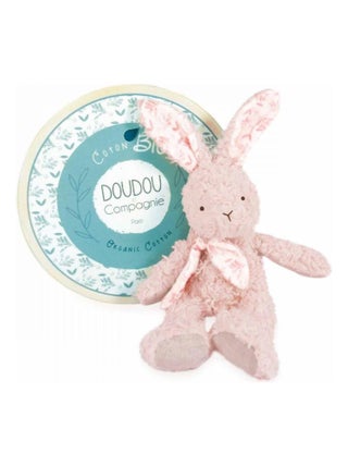 Doudou botanic bio - pantin lapin rose