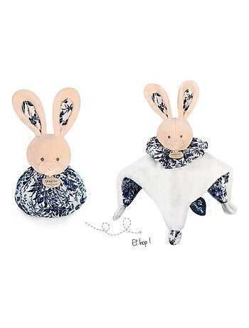 Doudou boule 3 en 1 Lapin blanc Les petits futés
