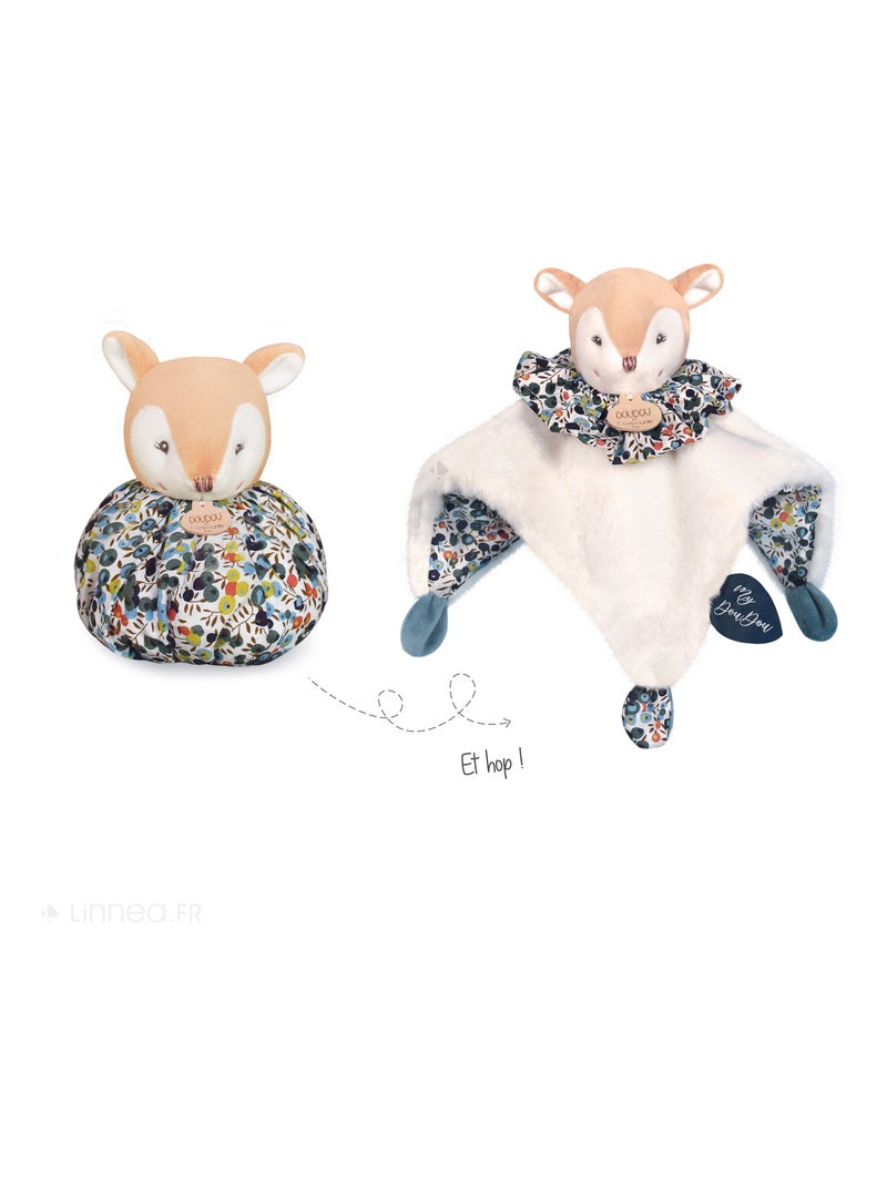 Doudou boule polyester collection LES PETITS FUTÉS Faon Multicolore - Kiabi