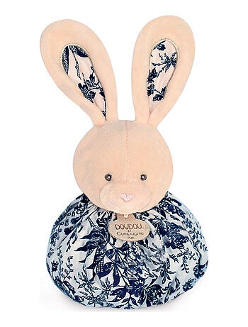 Doudou boule polyester collection LES PETITS FUTÉS Lapin blanc
