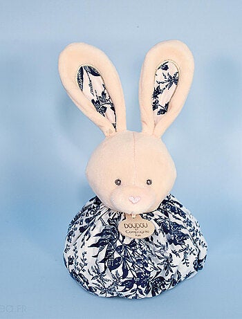 Doudou boule polyester collection LES PETITS FUTÉS Lapin blanc
