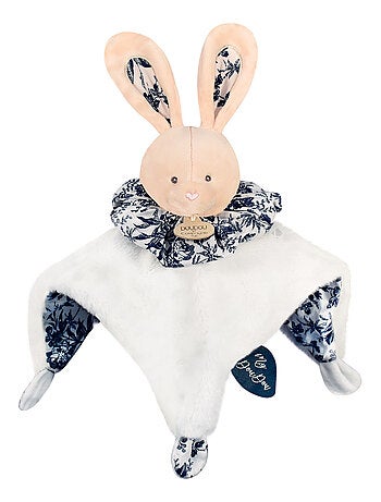 Doudou boule polyester collection LES PETITS FUTÉS Lapin blanc