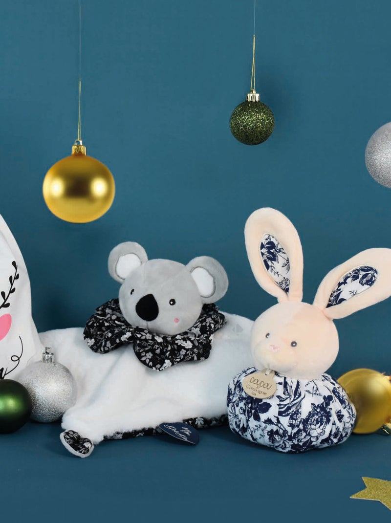 Doudou boule polyester collection LES PETITS FUTÉS Lapin blanc Multicolore - Kiabi