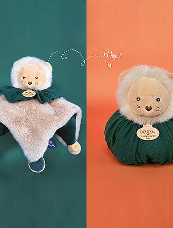 Doudou boule polyester collection LES PETITS FUTÉS Lion