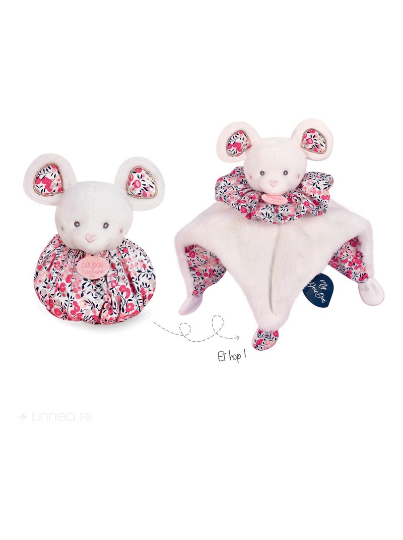 Doudou boule polyester collection LES PETITS FUTÉS Souris Multicolore - Kiabi