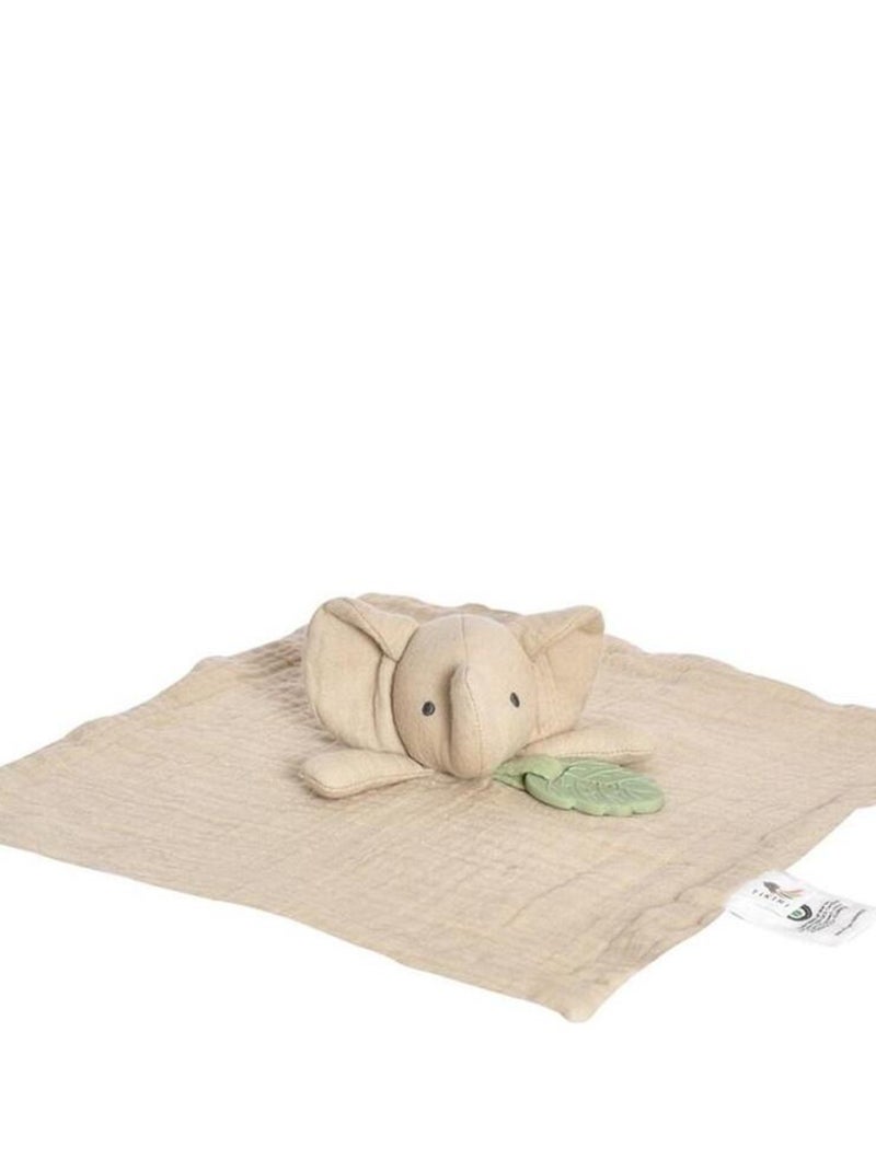 Doudou De Dentition En Coton Bio Eléphant Beige - Kiabi