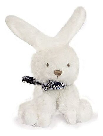 Doudou Doudou et Compagnie lapin blanc bandana bleu foncé Pantin - 12 cm mon chouchiou - Kiabi