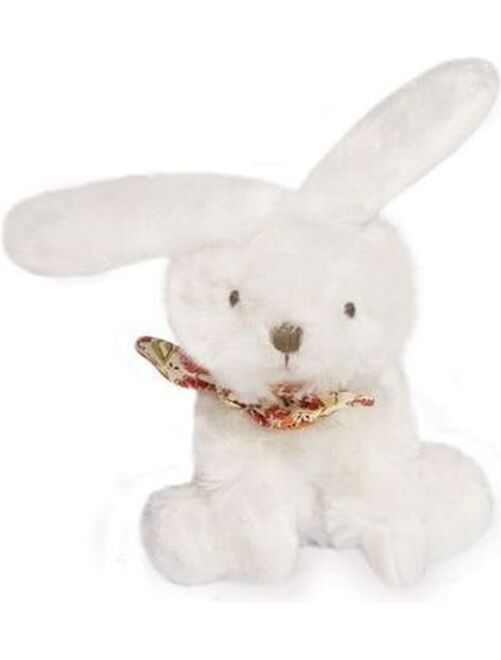 Doudou Doudou et Compagnie lapin Blanc bandana liberty rouge Pantin - 12 cm mon chouchou - Kiabi