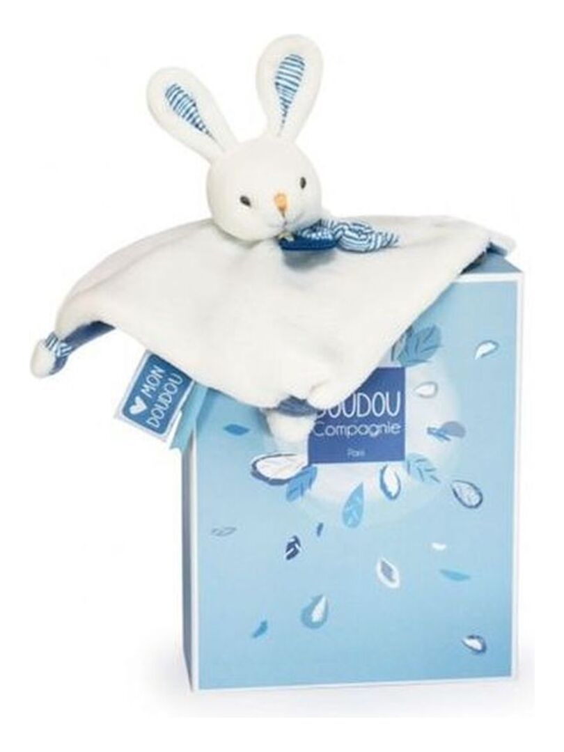 Doudou Doudou et Compagnie lapin bleu Plat - 20 cm Meli melo - Bleu - Kiabi  - 20.34€